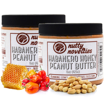 Nutty Novelties Habanero Honey Peanut Butter - High Protein, Low Sugar Healthy Peanut Butter - All-Natural Peanut Butter Free of