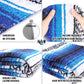 Handcrafted Large Mexican Blankets, Artisanal Handwoven Serape Blanket, Authentic Falsa Blanket, Beach Blanket, Camping Blanket,
