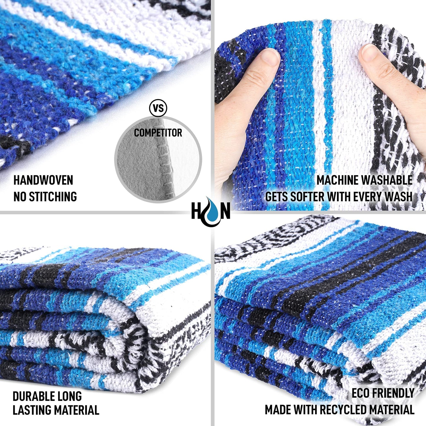 Handcrafted Large Mexican Blankets, Artisanal Handwoven Serape Blanket, Authentic Falsa Blanket, Beach Blanket, Camping Blanket,