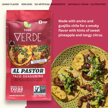 Al Pastor Healthy Taco Seasoning Packets - Todo Verde Mexican Seasoning Mix | Chef Curated Taco Blends With Sweet Pineapple & Bl