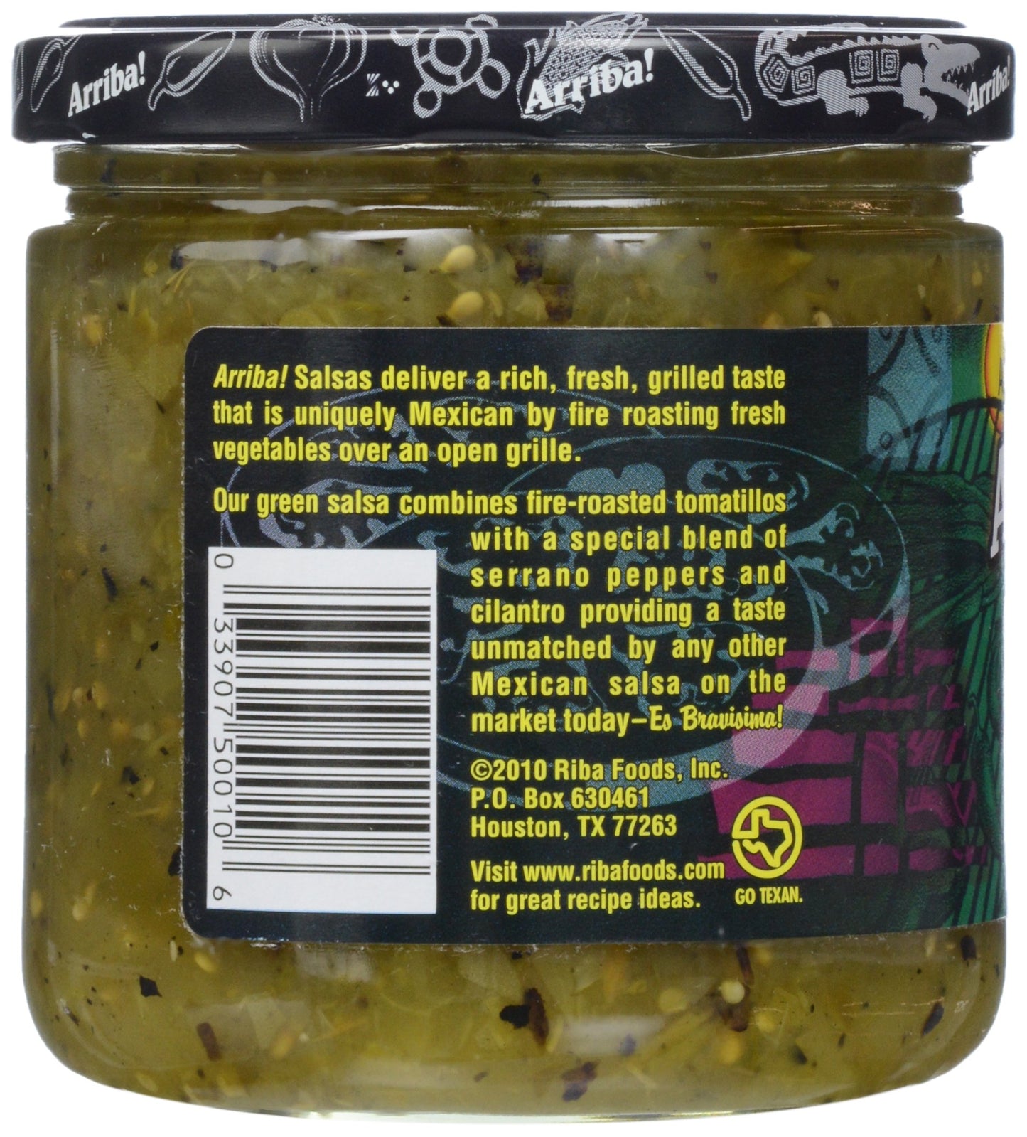Arriba! Medium Green Salsa, 16-Ounce Glass (Pack Of 6)