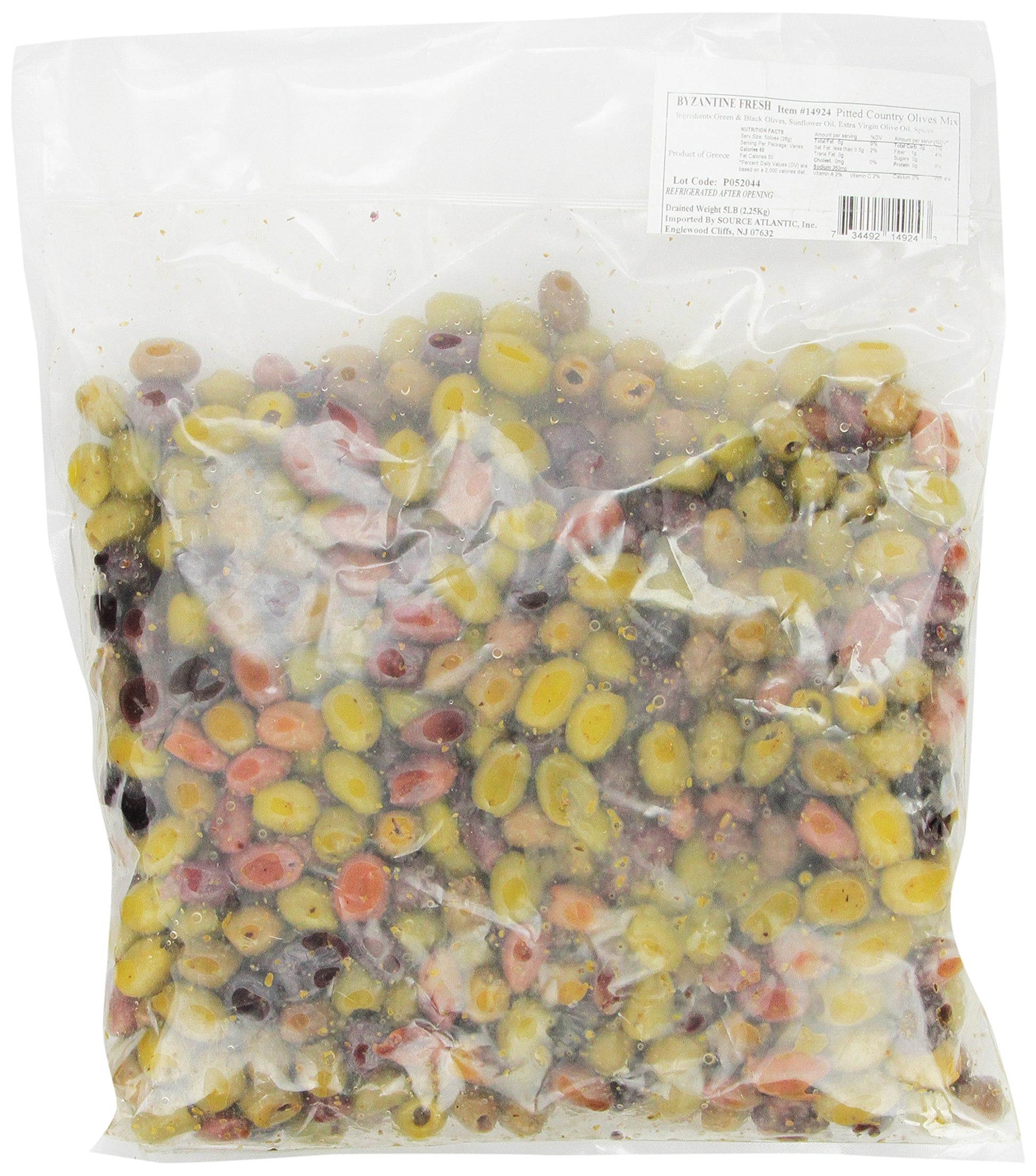 Byzantine Pitted Olive Mix, Country, 80 Ounce, Yellow, Model 14924