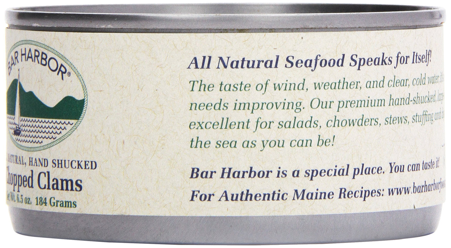 Bar Harbor Foods All Natural Chopped Clam, 6.5 Ounce - 12 Per Case.12