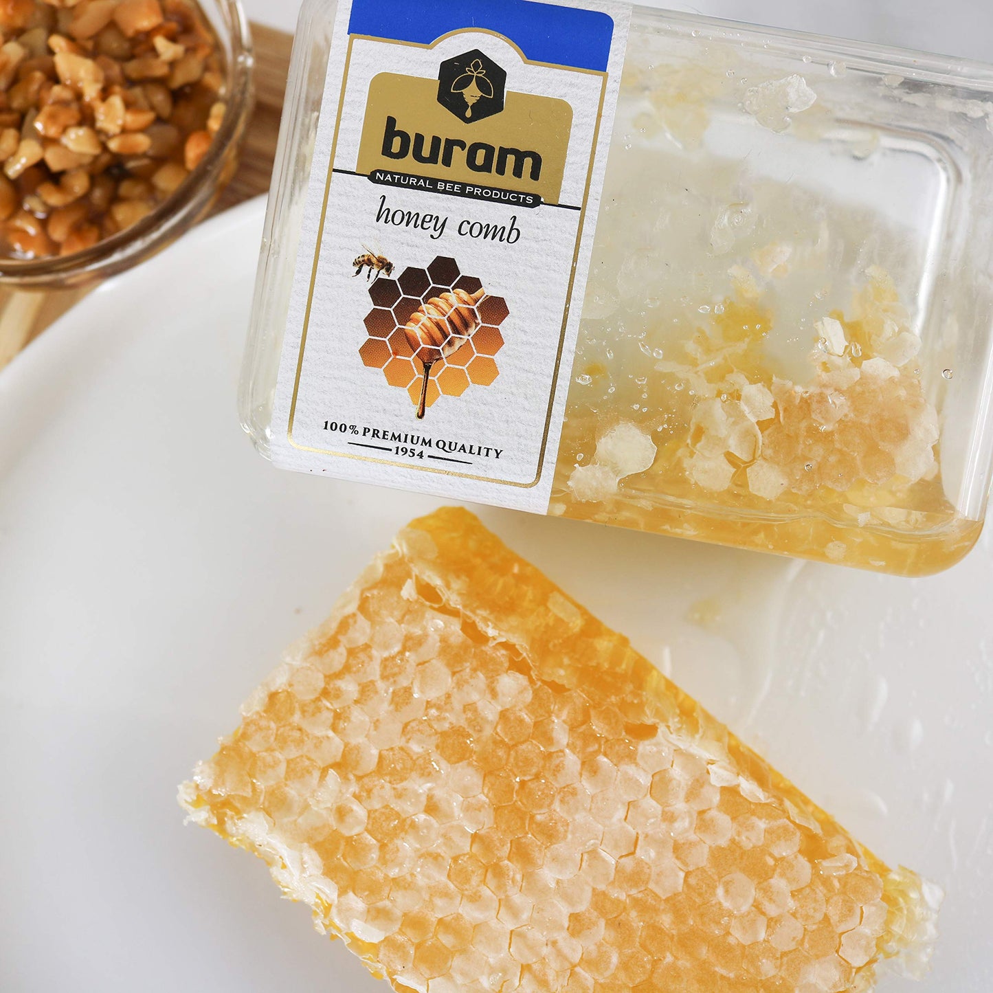 Buram Gourmet Honeycomb, 100% All-Natural Raw Honeycomb From The Turkish Mountains, No Additives, No Preservatives, Sweet N Chew
