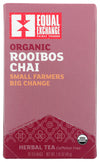 Equal Exchange Organic Rooibos Chai Herbal Tea, Caffeine-Free, 20 Tea Bags, 1.41 oz
