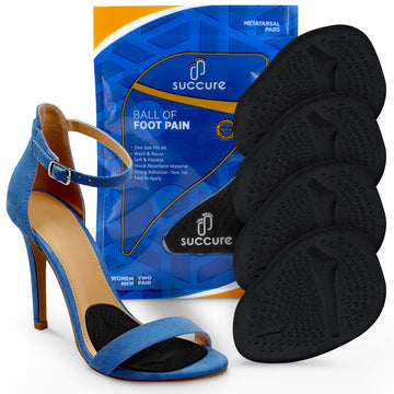 Succure 2 Pair Metatarsal Pads For Women & Men'S Ball Of Foot Cushions For Women High Heel - Helps With Pain Instantly - 0.12In 