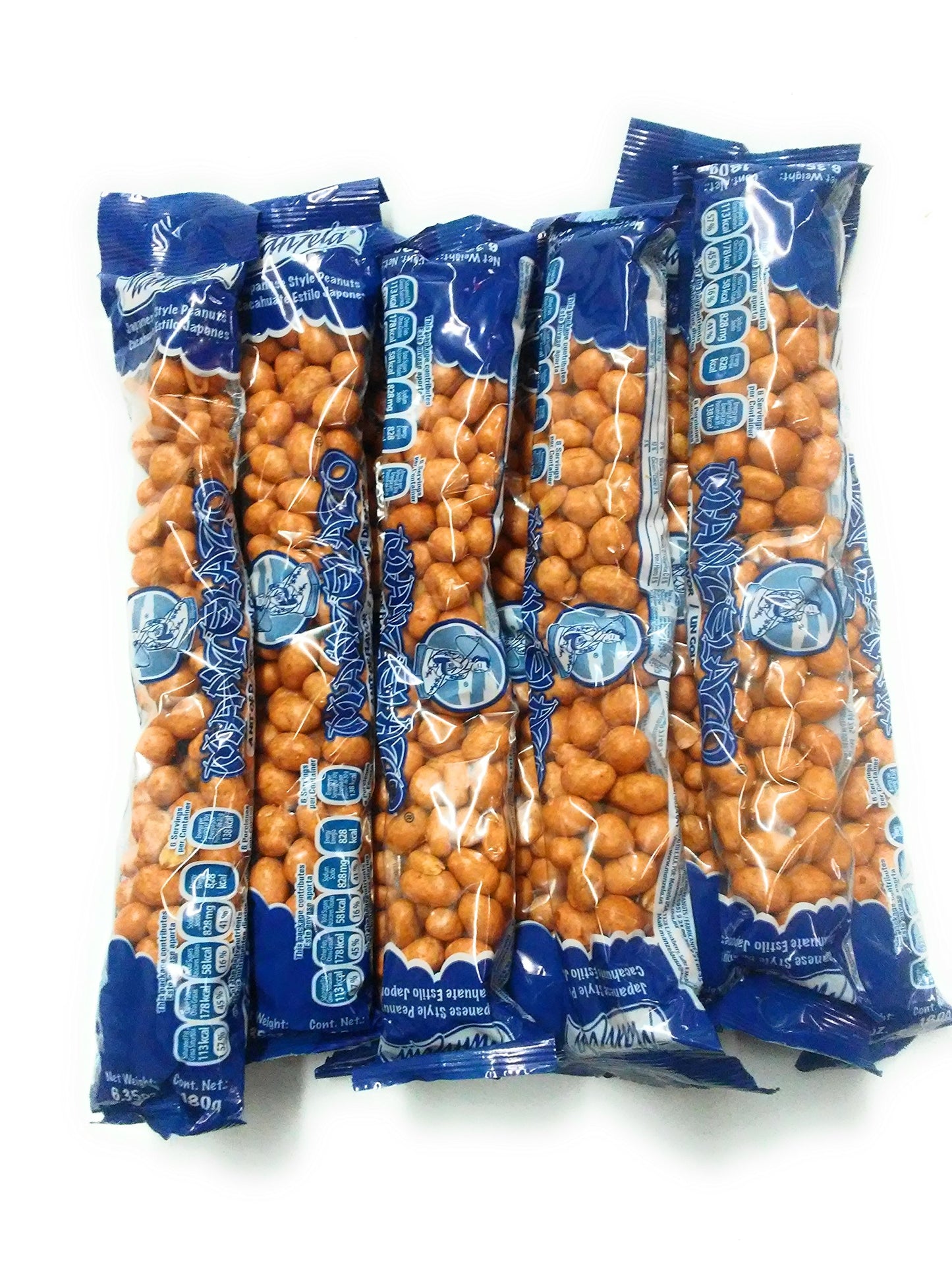 Manzela Japanese Style Peanuts 10 Count 6.35Oz. Each / Cacahuates Estilo Japonés 10Pz De 180Grs