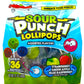 Adams & Brooks, Inc. Sour Punch Lollipops Sour Fruit Flavors Strawberry, Green Apple, Blue Raspberry Sour Lollipops, Sour Punch