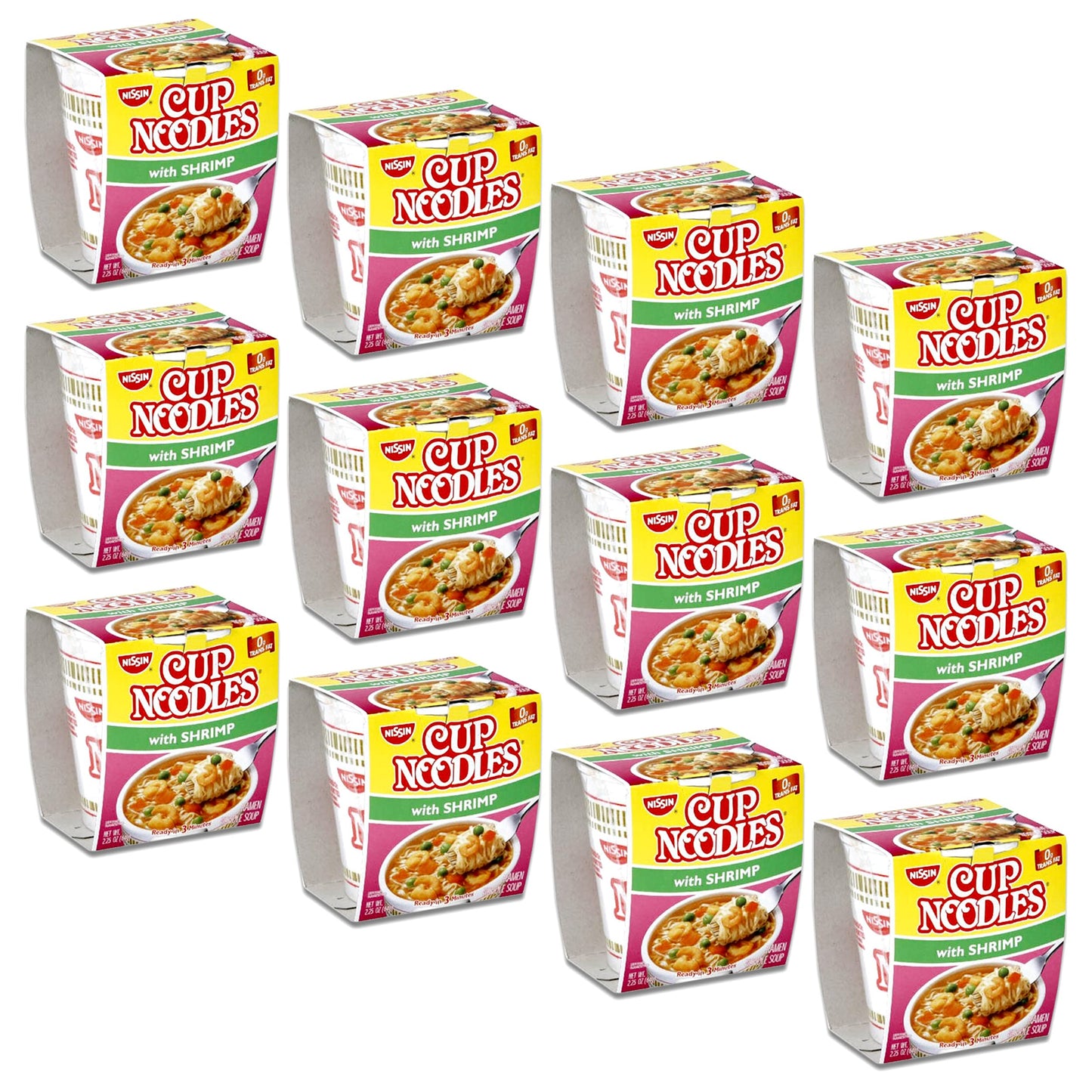 Nissin Cup O Noodles Shrimp, 2.25-Ounce (Pack of 12)