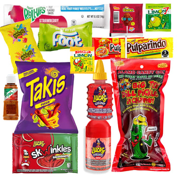 The Full Tiktok Chamoy Pickle Kit With Candy; Includes Fruit-Rollup, Lucas Gusano & Salsagheti & More Mexican Candy By Ma Lit Ca