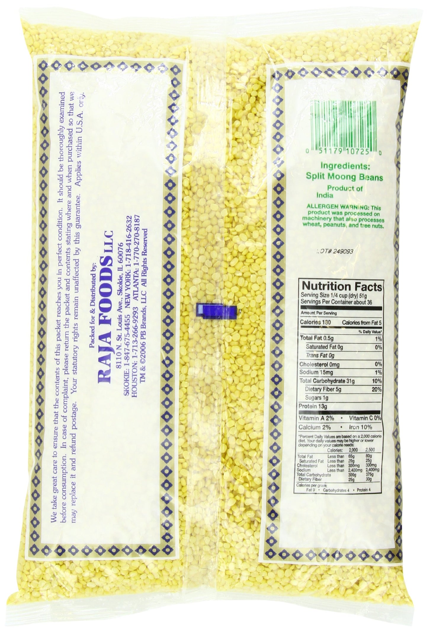 Swad Moong Dal Beans, Split, 4 Pound