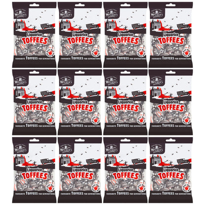 Walkers Nonsuch Liquorice Toffees Bag 5.29 Oz (Pack of 12) - Black Licorice Candy, British Chewy Toffee Candy, Old Fashioned Swe