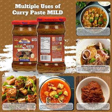 Rani Curry Paste Mild (Spice Paste) 10.5Oz (300G) Glass Jar ~ No Colors | All Natural | Non-Gmo | Vegan | Gluten Free | Indian O