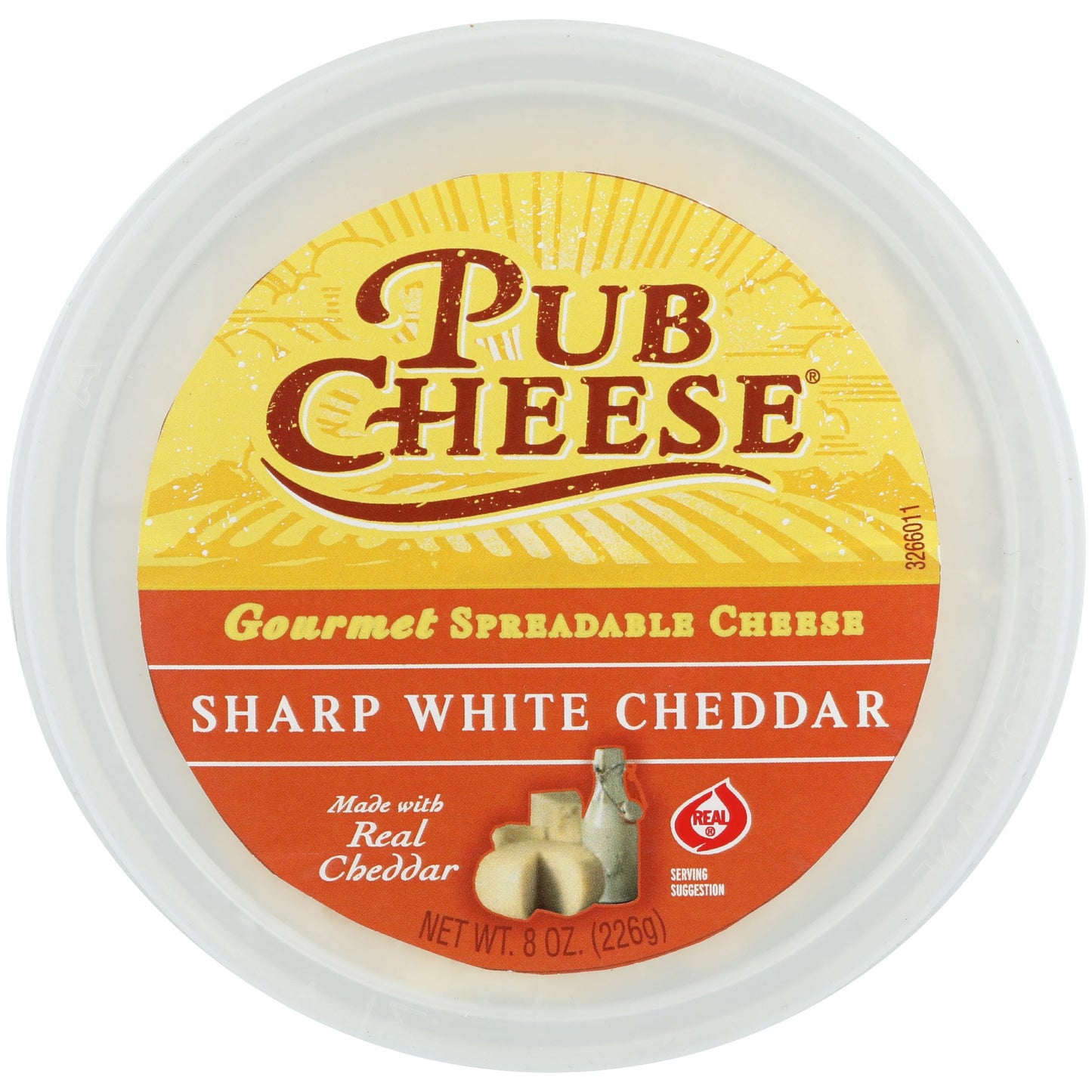 Pub Cheese, Spread White Cheddar, 8 Ounce
