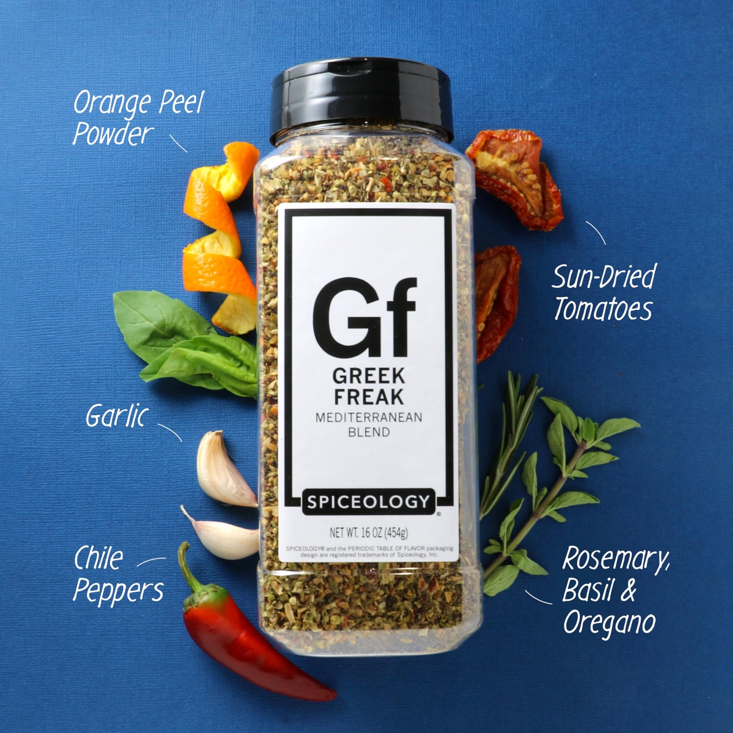 Spiceology - Greek Freak Mediterranean Spice Blend - All-Purpose Rubs, Spices and Seasonings - Use On: Chicken, Chickpeas, Beef,
