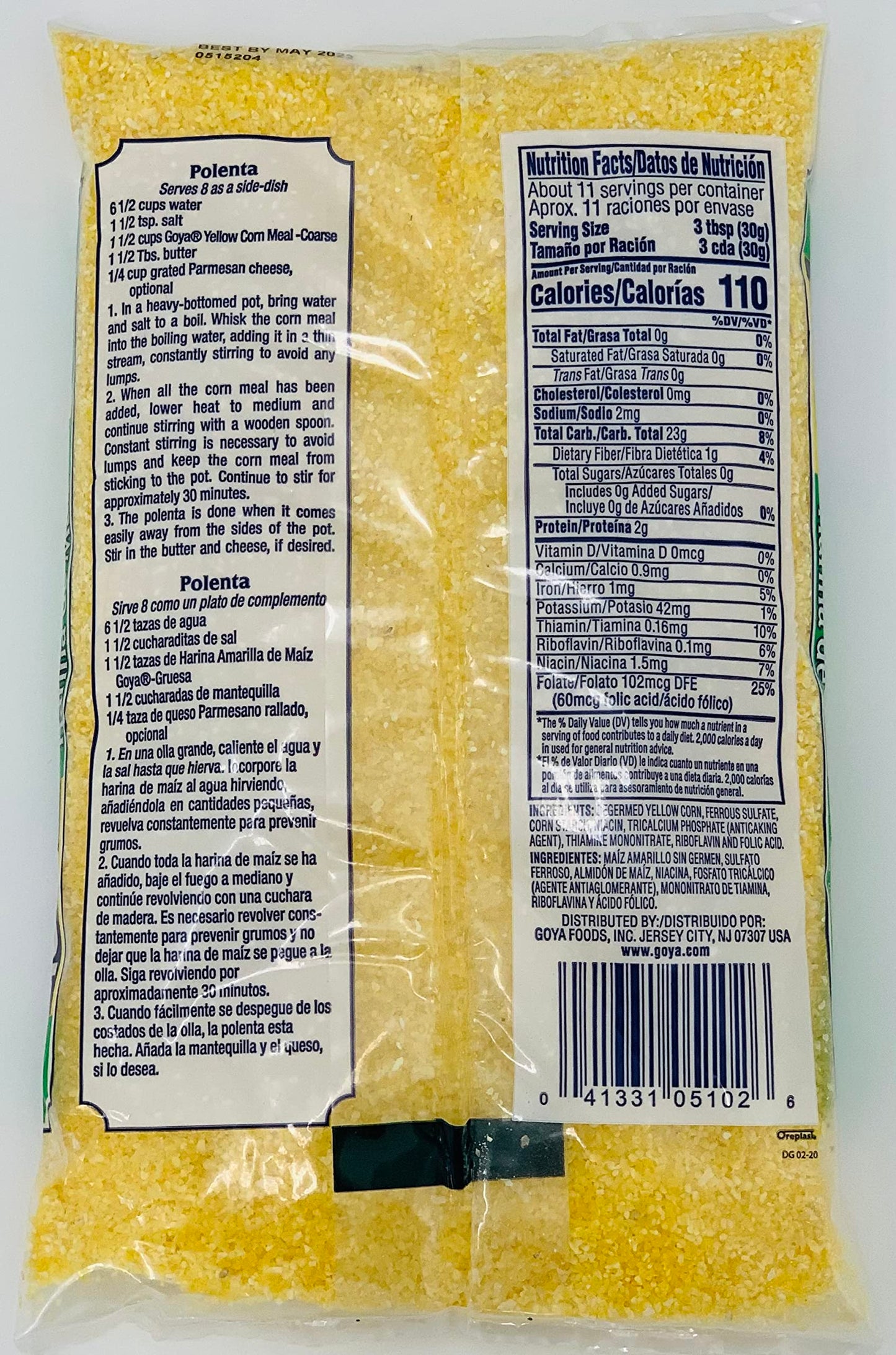 Goya Coarse Yellow Corn Meal 12 Oz