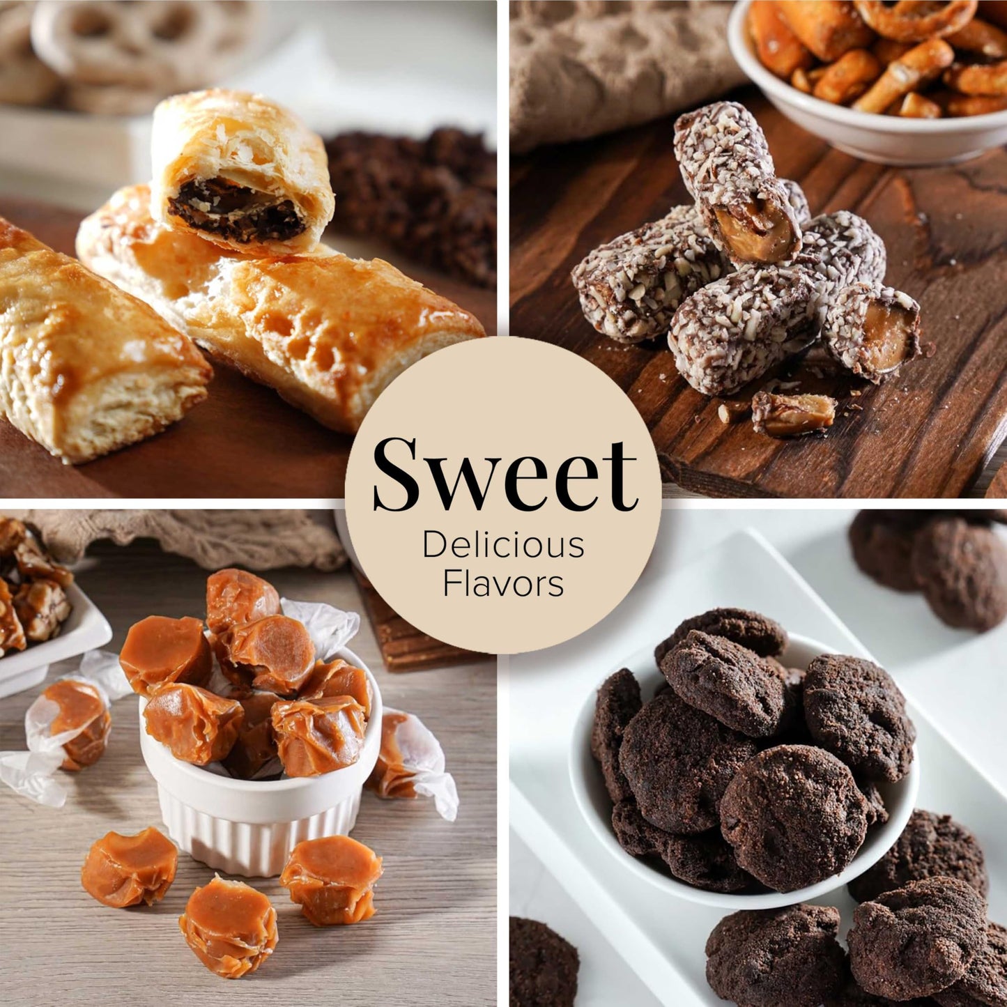 Broadway Basketeers Gourmet Sweets and Chocolate Gift Basket, 11 x 7 x 14, Perfect for Women and Families, Corporate Thank You Gift