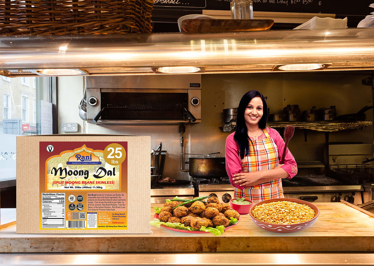 Rani Moong Dal (Split Mung Beans Without Skin) Lentils Indian 400Oz (25Lbs) 11.36Kg Bulk Box ~ All Natural | Gluten Friendly | Non-Gmo | Vegan | Indian Origin
