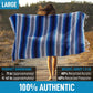 Handcrafted Large Mexican Blankets, Artisanal Handwoven Serape Blanket, Authentic Falsa Blanket, Beach Blanket, Camping Blanket,