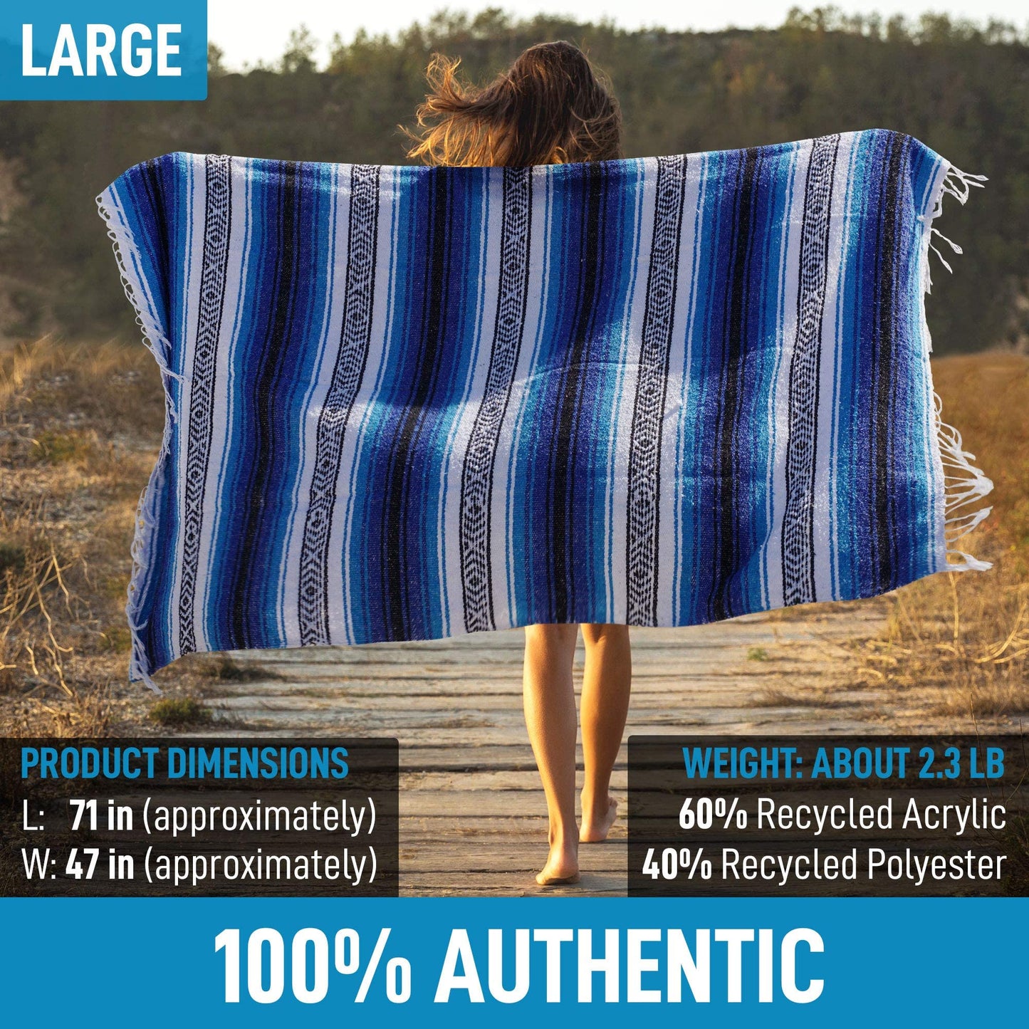 Handcrafted Large Mexican Blankets, Artisanal Handwoven Serape Blanket, Authentic Falsa Blanket, Beach Blanket, Camping Blanket,