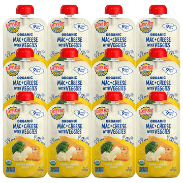 Earth'S Best Pasta + Veggie Puree Organic Mac + Cheese With Veggies 4Oz Pouch (Pack Of 12)