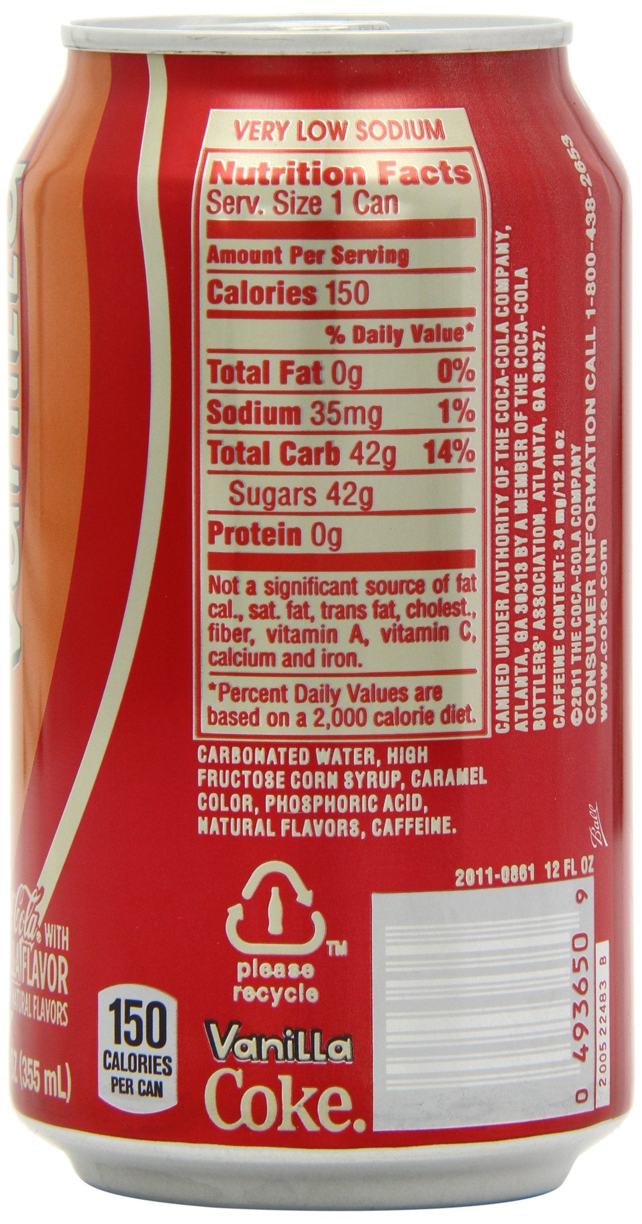 Vanilla Coca Cola -12 Cans