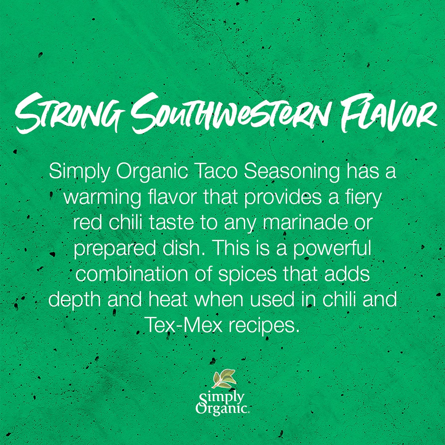 Simply Organic Spicy Taco Seasoning Mix, Vegan Friendly, Kosher, USDA Certified Organic, Gluten Free & Non-GMO, 1.13 Ounce (Pack