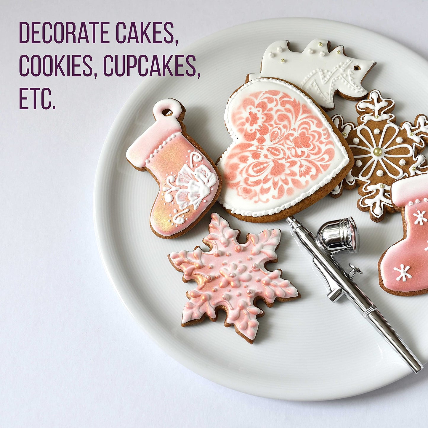 U.S. Cake Supply Airbrush Cake Color Set - The 12 Most Popular Colors in 2.0 fl. oz. Bottles with Color Mixing Wheel - Safely Ma