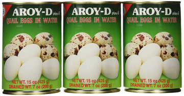 Aroy-D Quail Egg - 15oz (Pack of 3 Cans)
