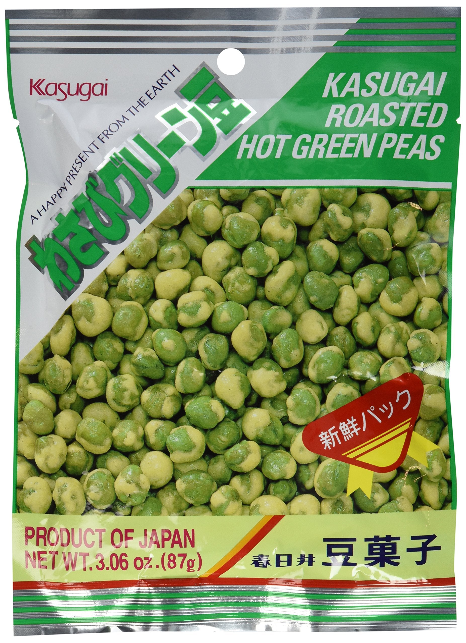 Kasugai Roasted Hot Wasabi Flavor Green Peas (Japanese Import)