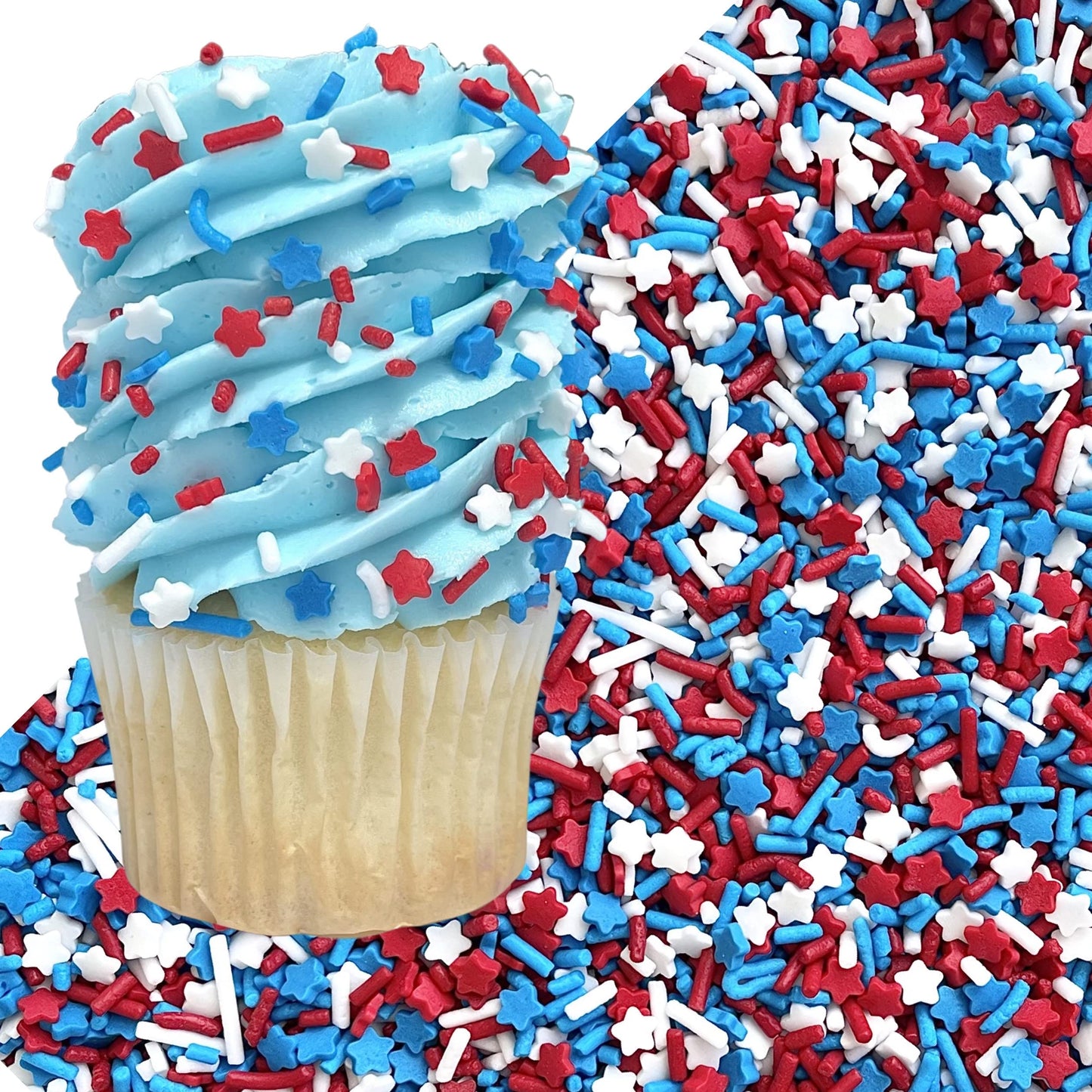 Sprinkles | Patriotic sprinkles | Red white and blue sprinkles | American sprinkles | Cookie sprinkles | July 4th sprinkles | Ma