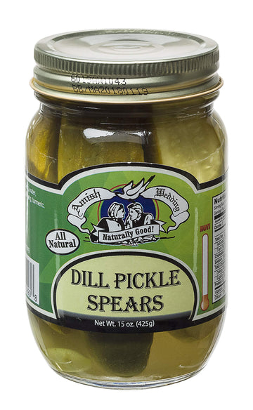 Amish Wedding Dill Pickle Spears 15 Ounces (Pack of 2)