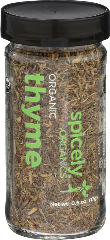 Spicely Organic Thyme 0.60 Ounce Jar Certified Gluten Free