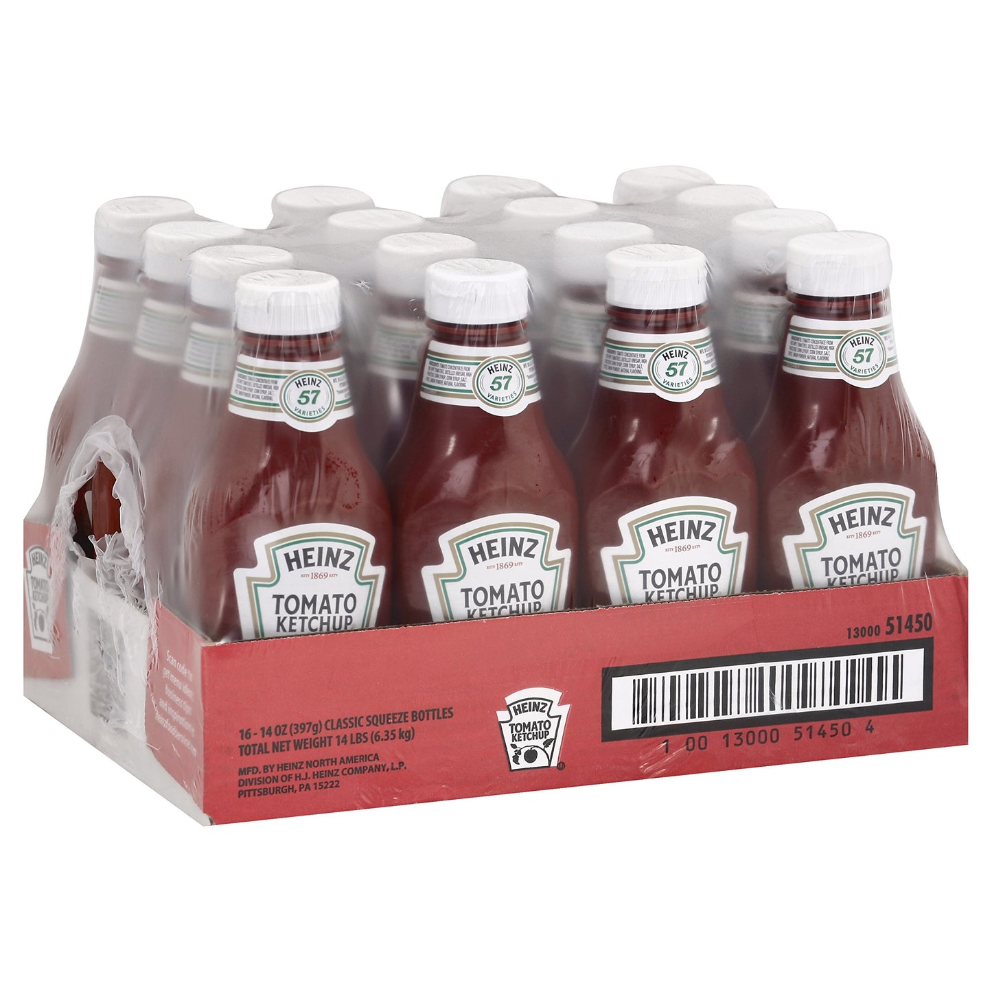 HEINZ Ketchup, Pack of 16, 14 Ounce Bottles, Classic Tomato Flavor
