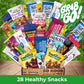 Healthy Snack Variety Box For Mature-Themeds - Deluxe Assortment With Granola Bars, Nut Mixes, And Fruit Snacks For Families, Office, Gifts, And Travel (28 Count)