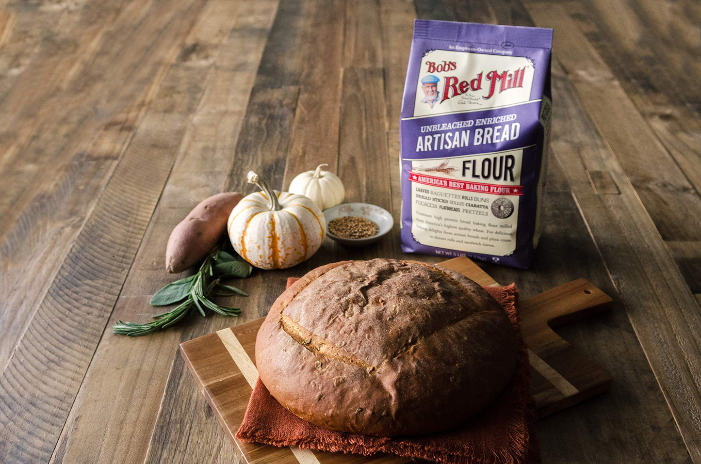 Bobs Red Mill Artisan Bread Flour, 5 Pounds (Case of 4), 320 Ounce, Ideal for Baking
