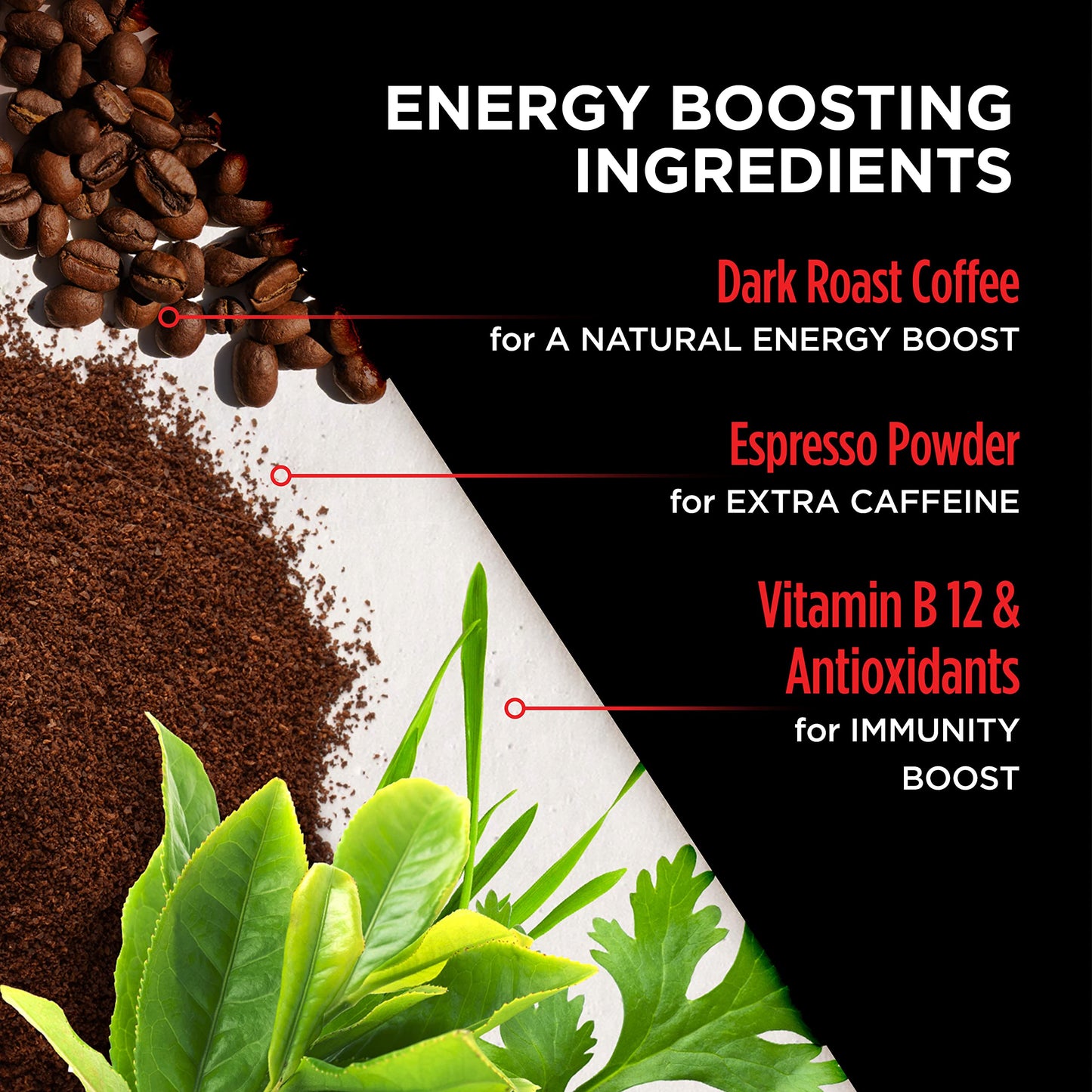 VitaCup Extra Shot Strong Coffee Pods  Bold & Intense Dark Roast w/Espresso Shot  High Caffeine  Vitamin B12  Antioxidants  Recyclable Single Serve Pod Compatible with Keurig K-Cup malt-inspired  64ct