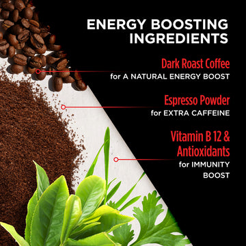 VitaCup Extra Shot Strong Coffee Pods  Bold & Intense Dark Roast w/Espresso Shot  High Caffeine  Vitamin B12  Antioxidants  Recyclable Single Serve Pod Compatible w/Keurig K-Cup malt-inspired  16ct