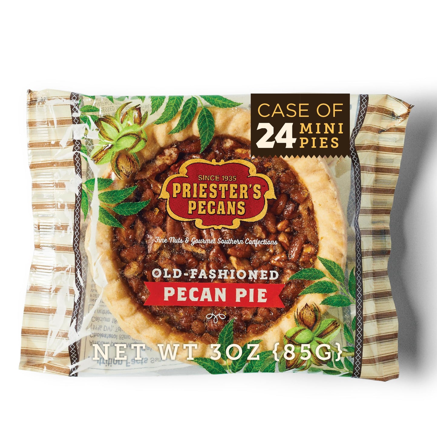 PRIESTERS Mini Pecan Pies | Case of 24 | 3oz Each | Homemade Taste | Perfect for Entertaining