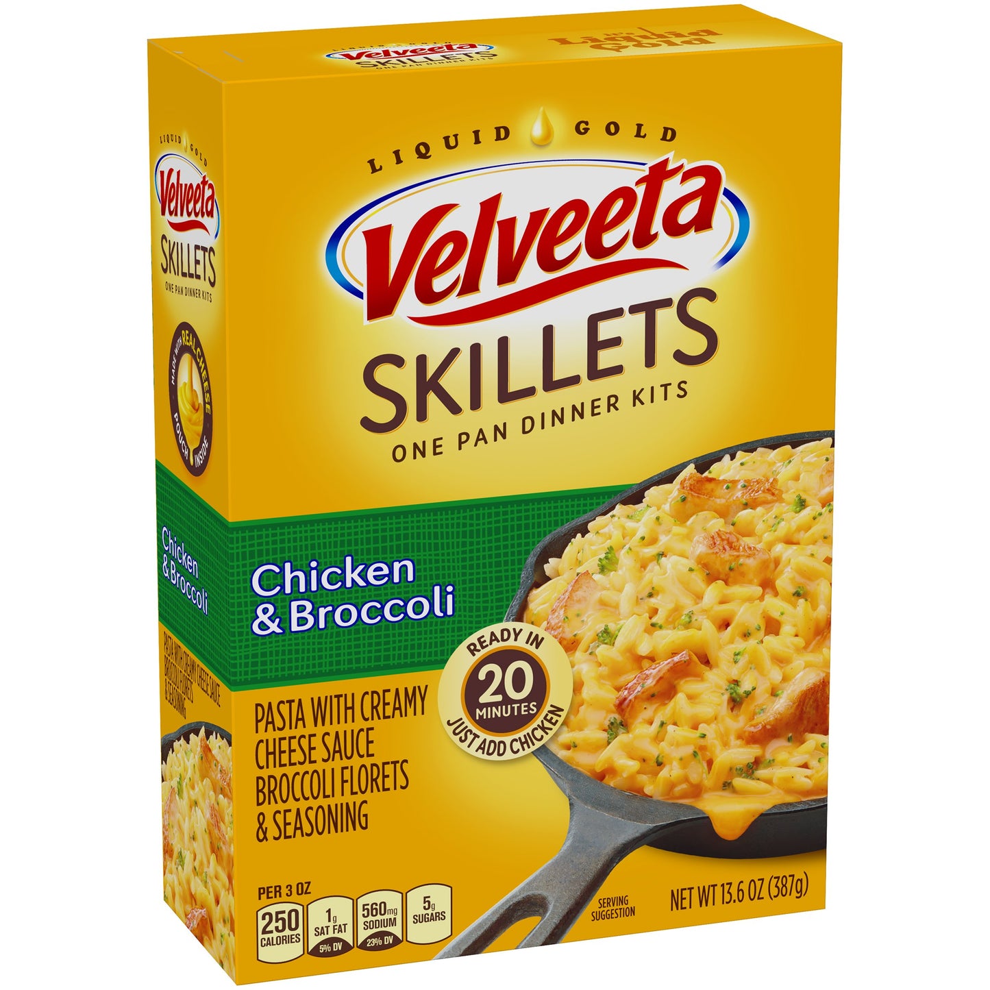 Velveeta Skillets Cheesy Chicken & Broccoli Dinner Kits (13.6 Oz Boxes, Pack Of 6)