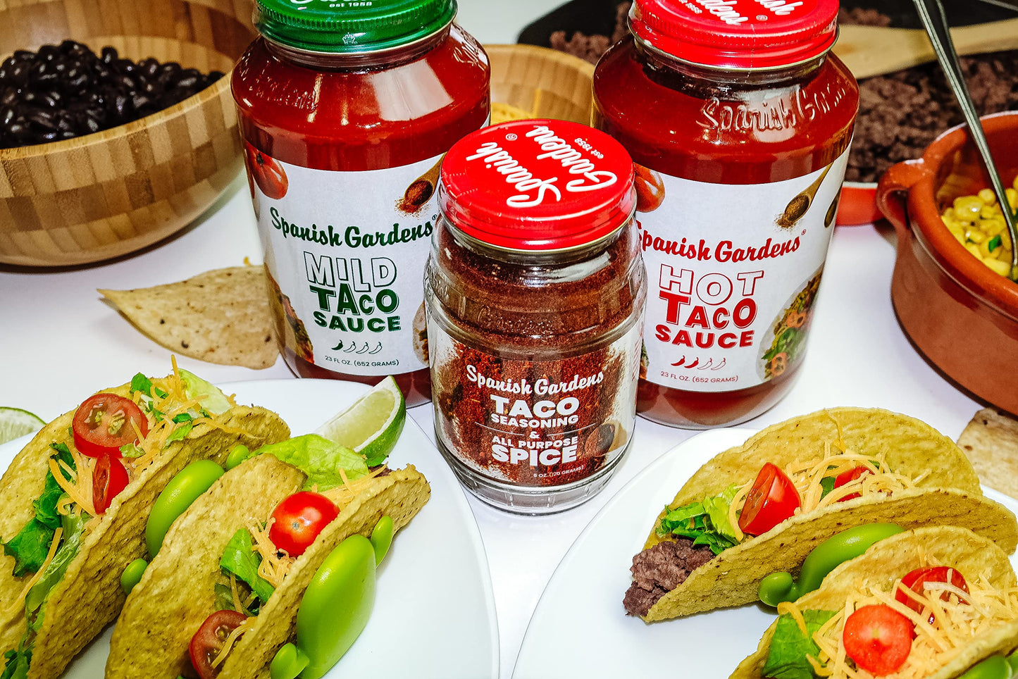 Spanish Gardens Taco Seasoning And All Purpose Spice (6 Pack) - A Taco Night Must-Have Taco Seasoning For Authentic Mexican Food