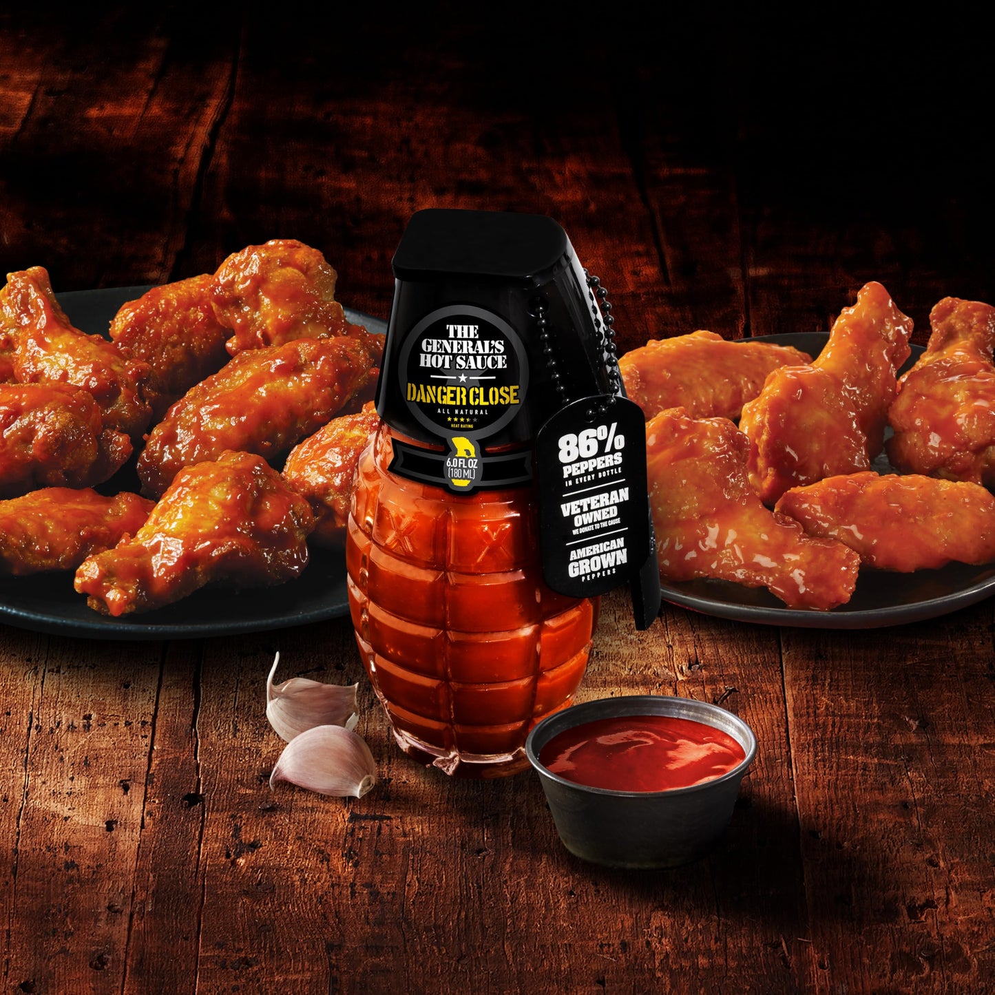 The General’S Scorched Earth Hot Sauce Gift Set - Our Hottest   Hot Sauce Variety Pack With Carolina Reaper, Habanero & Cayenne - All-Natural, Spicy Sauce Collection - American Grown, Veteran-Owned, 3-Pack (6Oz Bottles)
