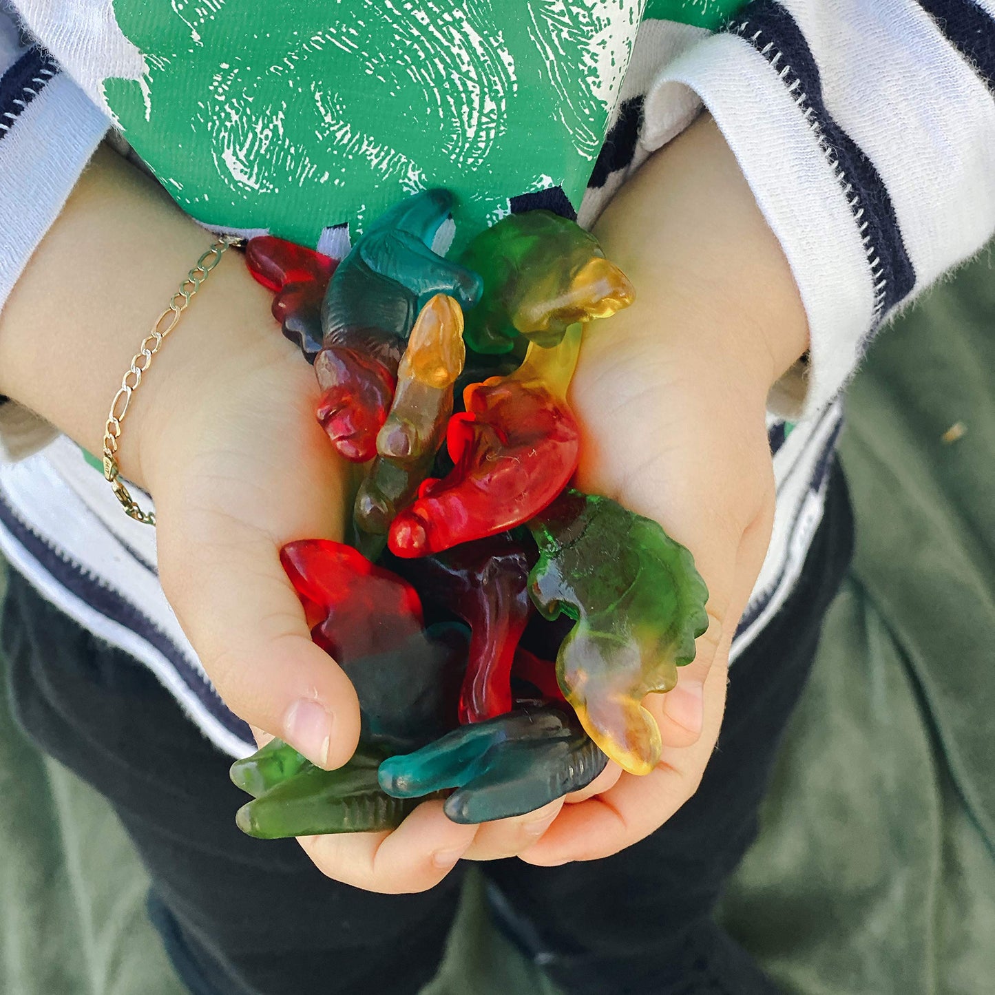 Dinosaur Guts Mixed Fruity Flavored Dinosaur Shapes Fun Unique Halloween Candy Gag Gift For Birthday Girls, Boys, Kids & Teens (