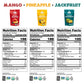 Mavuno Harvest Organic Dried Fruit Variety Pack | Dried Mango, Pineapple, and Jackfruit | Healthy, Vegan, No Sugar Added, Non GM