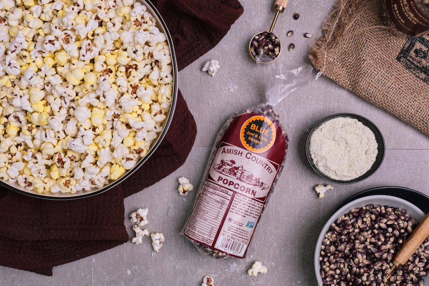 Amish Country Popcorn | 1 Lbs Bag | Blue Popcorn Kernels | Old Fashioned, Non-Gmo And Gluten Free (Blue - 1 Lbs Bag)