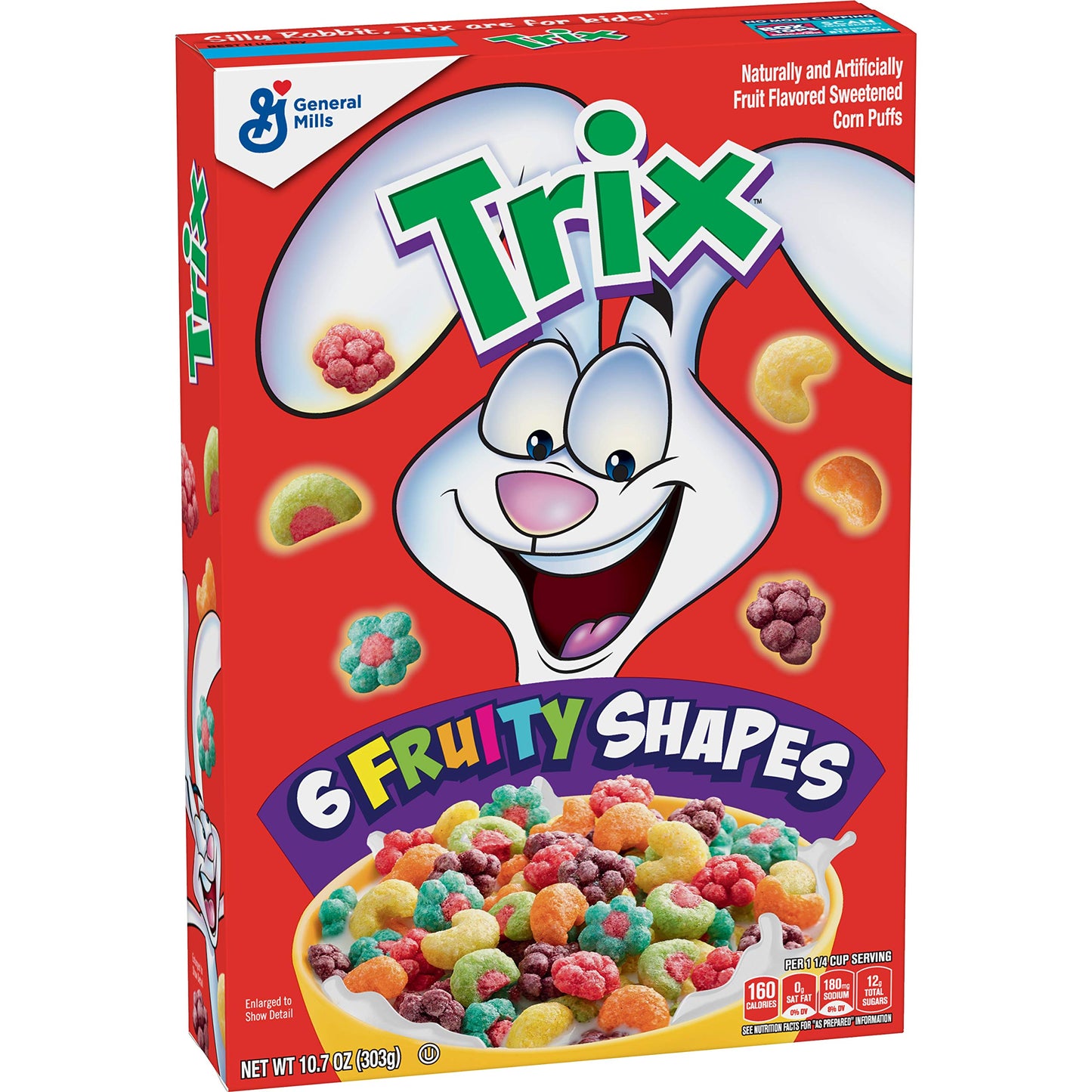 Trix, Cereal, Fruit Flavored Corn Puffs, 10.7 Oz
