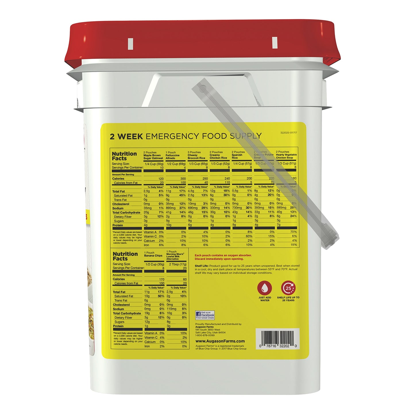 Augason Farms 2 Week 1 Person Emergency Food Supply 14 Lb.