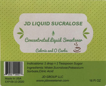 Jd Liquid Sucralose 16 Fl Oz, 25% Concentrated Liquid Sweetener