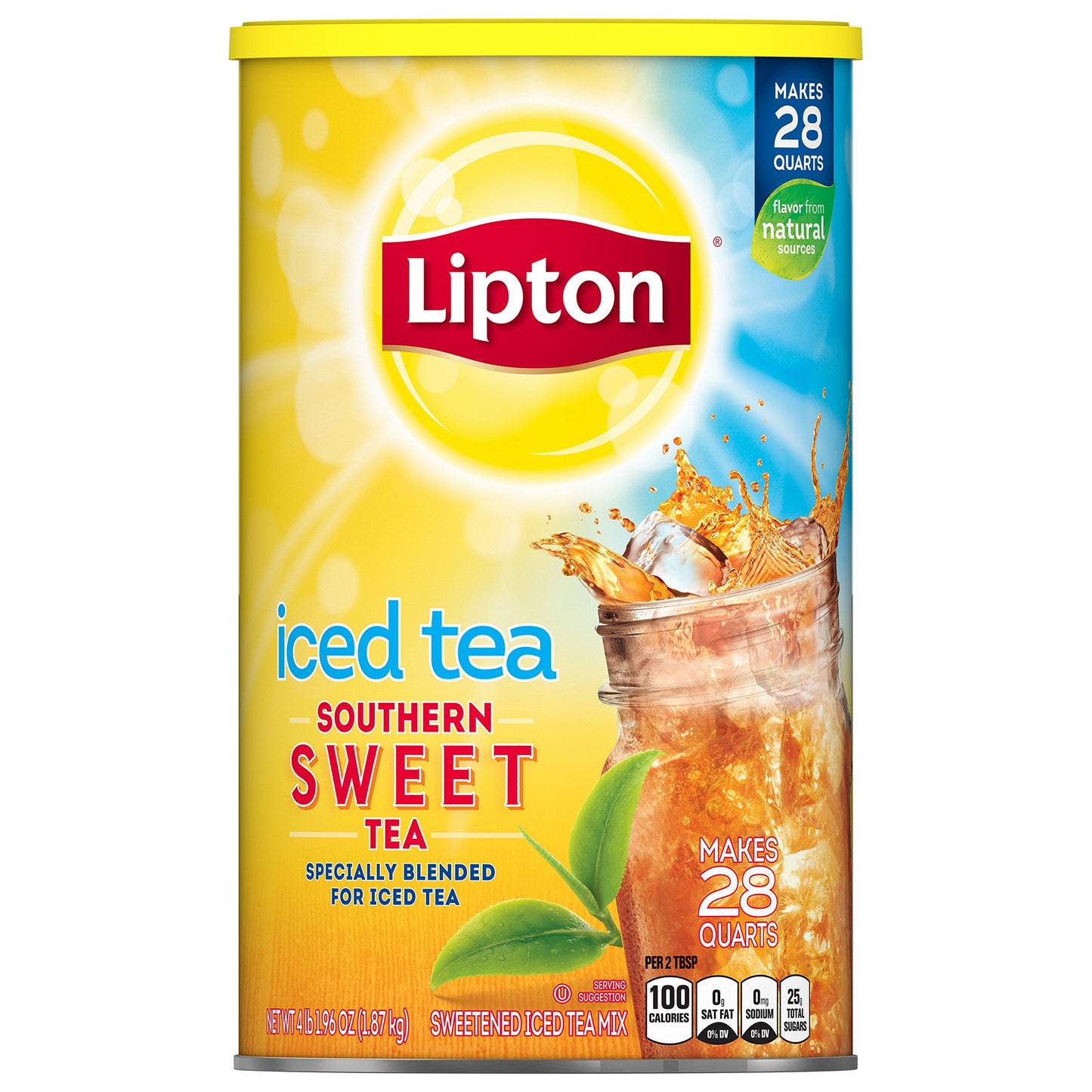 Lipton Iced Tea Mix Southern Sweet Tea 28 Qt, Pack Of 4, 3584 Ounce