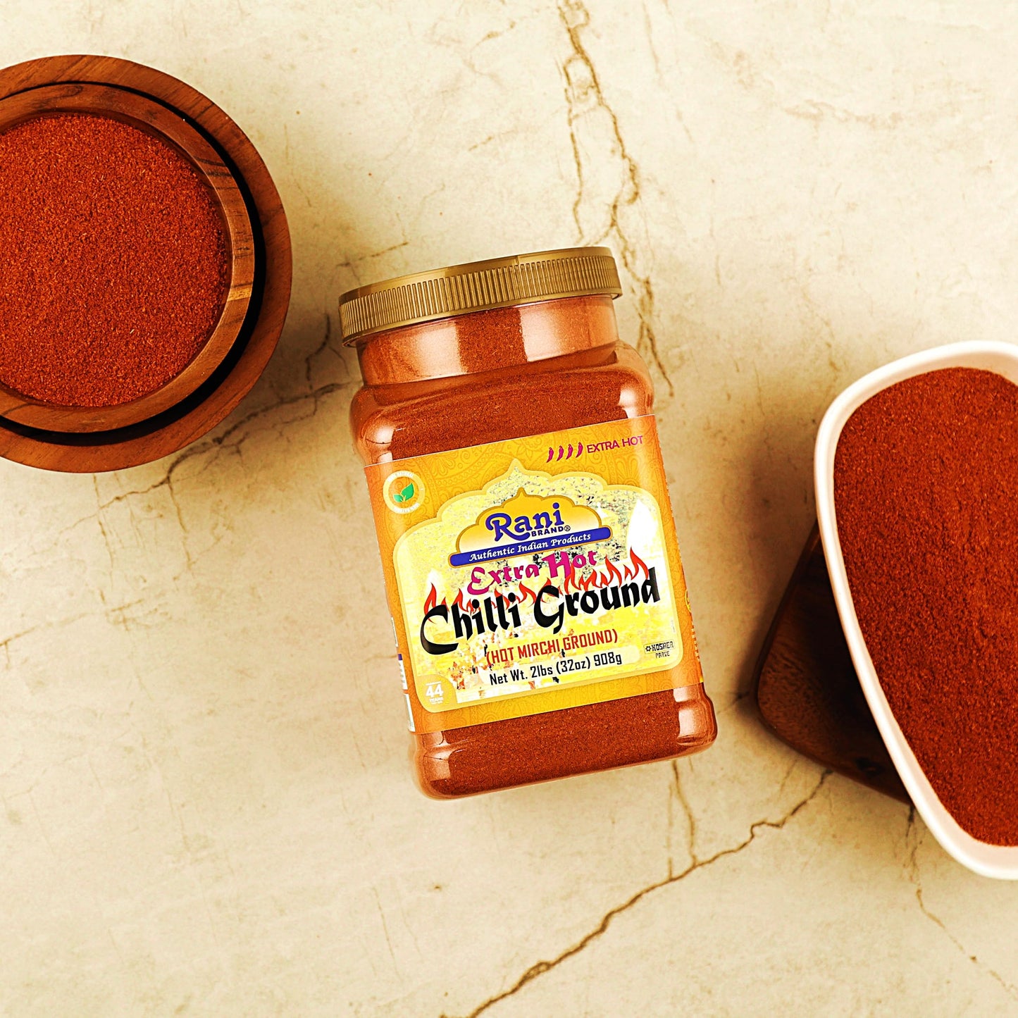 Rani Extra Hot Chilli Powder Indian Spice 32Oz (2Lbs) 908G Pet Jar ~ All Natural | No Color Added | Gluten Friendly | Vegan | No